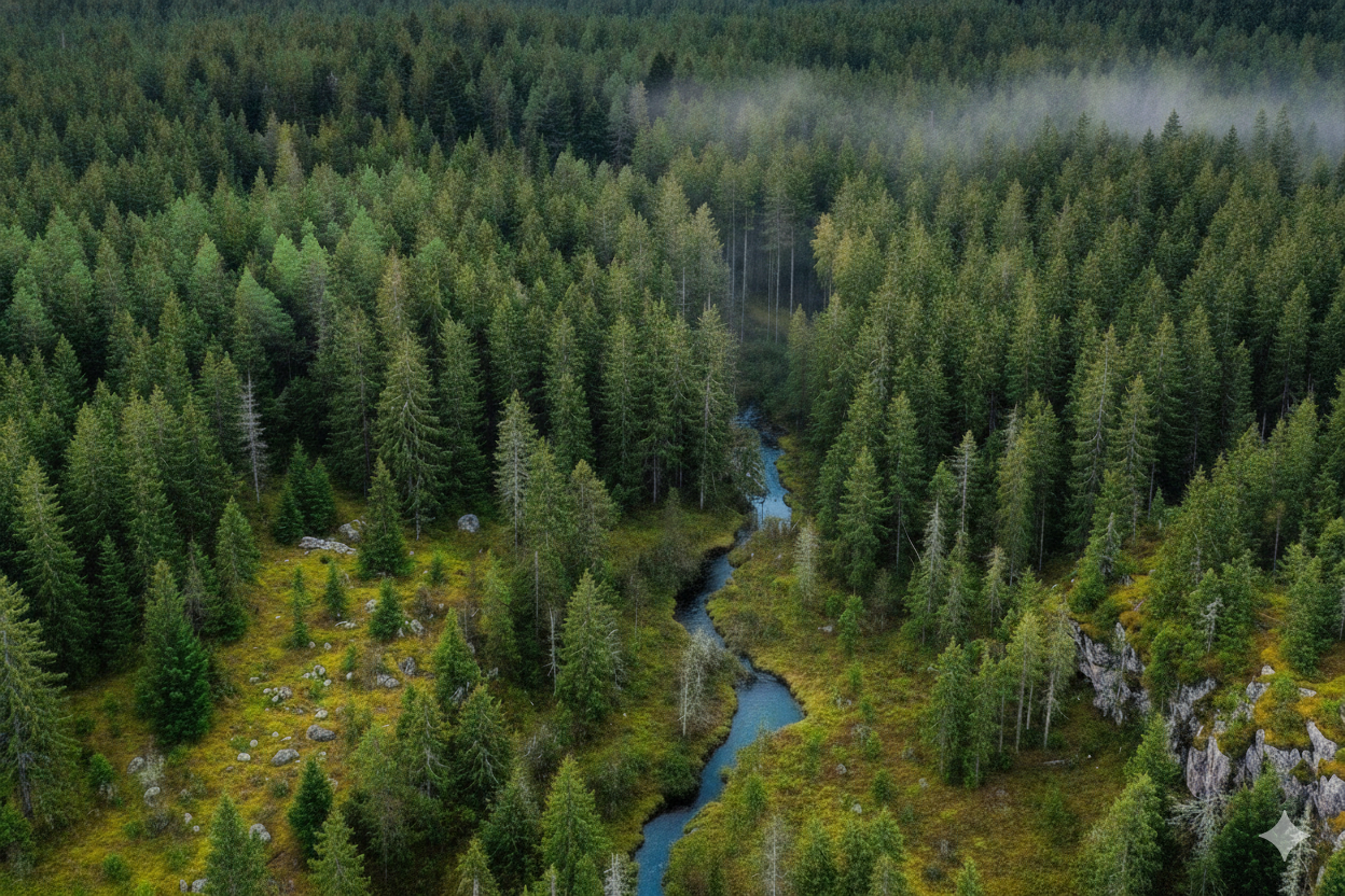 Vibrant forest background