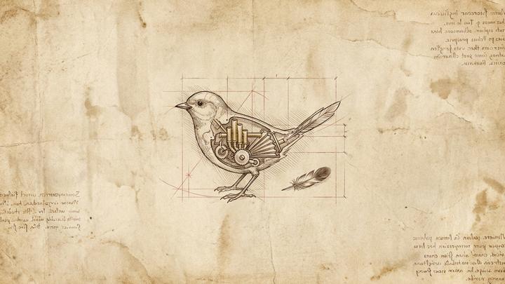 Da Vinci-style workshop plate illustrating: Can AI write in my voice? Yes. The danger is the stories it makes up.