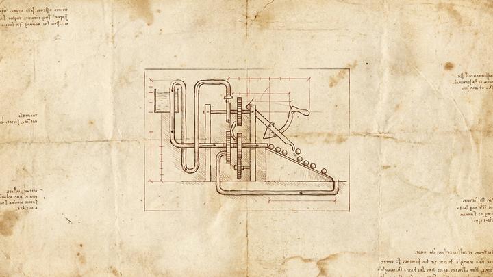 Da Vinci-style workshop plate illustrating: How to schedule LinkedIn posts, and where your scheduled posts actually go