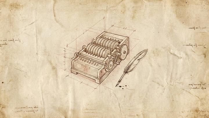 Da Vinci-style workshop plate illustrating: Is it OK to use AI to write LinkedIn posts? Yes, if the idea is yours.