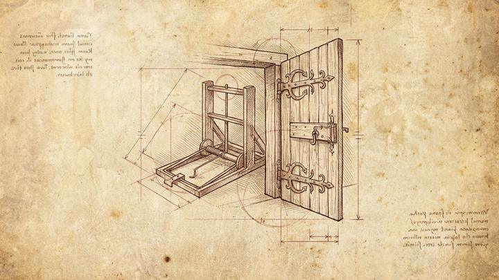 Da Vinci-style workshop plate illustrating: LinkedIn lead magnet posts get thousands of comments. I can't name one person who posts them.