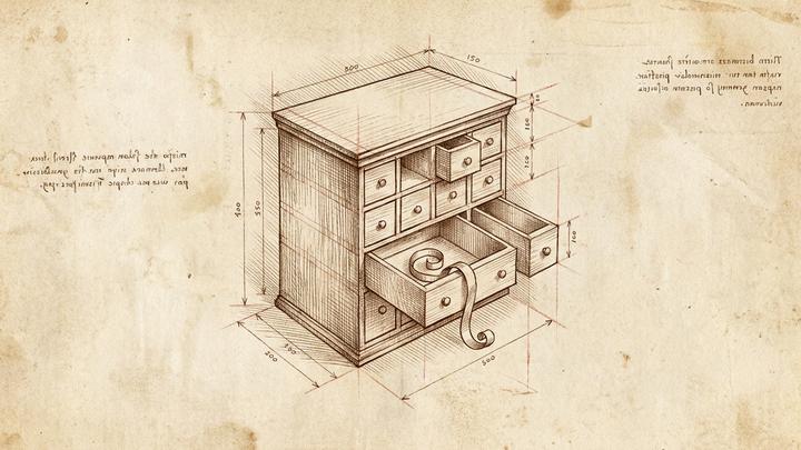 Da Vinci-style workshop plate illustrating: Where do saved posts go on LinkedIn, and what to do with them